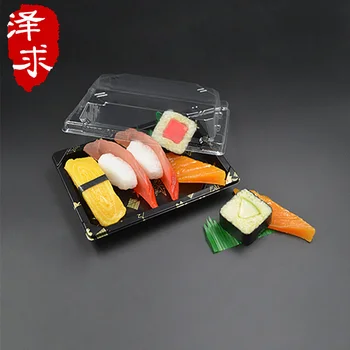 Vienkartiniai Suši Dėžutė su Aiškiai Dangčio Pakuotės išimkite Box Konteineriai, Suši Restoranas, Specialūs Takeaway Maisto Pakuotės