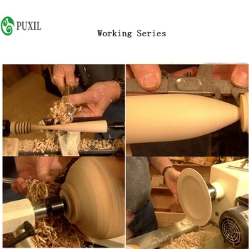 Medienos granulių apdorojimo įranga mažos pasukimo šlifavimo staklės kintamo greičio chuck Mini medienos tekinimo staklės