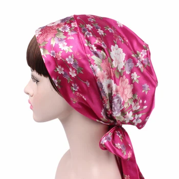2020 Naujas mados spausdinti moteris Lankas Vidinis Hjiabs minkšto satino gėlių musulmonų šukuosena turbaną galvos skara pasirengę dėvėti hijab variklio dangčio