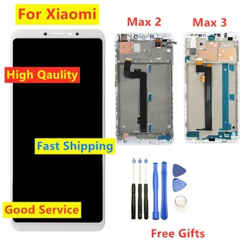 Patikrintas Xiaomi Mi MAX 2 3 LCD Ekranas Jutiklinis Ekranas Digiziter Asamblėjos LCD Su Rėmu Mi MAX 2 3 atsarginės Dalys