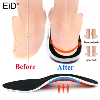 EiD Premium Orthotic Gelio Aukštos Arkos Paramą, Vidpadžiai Gelio Padas 3D Arka Parama Vienodo Kojų Moterims / Vyrams ortopedinė Kojų skausmas Unisex