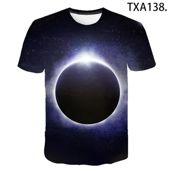 2020 metų Vasaros Galaxy Marškinėliai Vyrams, Moterims, Vaikams Visatos Erdvės T-shirt Cool Planet Tee 3d Spausdinimo Tee Berniukas Mergaitė Vaikai Streetwear Viršūnės