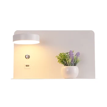 Miegamojo Sienos Žibintai Su LED Jungiklis 5V 2.1 USB Įkrovimo Sąsają Su Gėlių Šviestuvas Wandlamp Patalpų Įranga Deco Maison