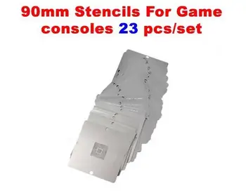 23 vnt BGA Reballing 90x90mm Žaidimų konsolės Trafaretai PS3 Xbox 360, Wii