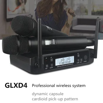 Finlemho Karaoke Mikrofonas Dinaminis UHF Belaidžio GLXD4 Profesionali Vokalo Namų Įrašymo Studijoje Konferencija