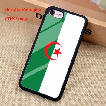 Paso, su vėliava, Alžyras Telefono dėklas Skirtas iphone 11 Pro Max X XR XS SE 2020 6S 7 8 Plus Akrilo organinio Stiklo TPU telefono dėklas