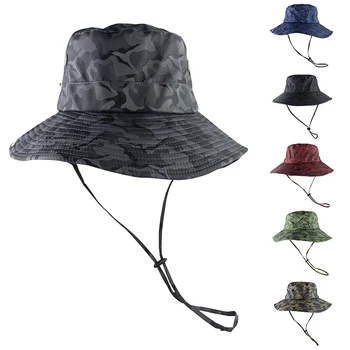 UPF 50+ Saulės Skrybėlę Kibirą Vasaros Vyrai Moterys Žvejybos Boonie Hat Saulės UV Apsauga Ilgai Didelio Masto Kraštų Bob Pėsčiųjų Lauko Paplūdimio Kepurė
