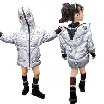 Vaikiški Žieminiai pūkų paltai mados kietas zip gobtuvu striukė paltai 3-10years vaikas, bamblys berniukų, mergaičių antis žemyn kailio viršutiniai drabužiai