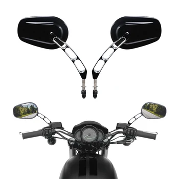 Motociklo Galinio vaizdo Šoniniai Veidrodžiai Harley Bobber Chopper Kelių Turistinis XL1200L XL883 XL883L Sportster Fatboy Heritage Softail