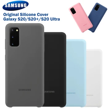 Samsung Originalus Silikoninis Dangtelis Atveju, Samsung GALAXY S20 S20+ S20 Plius S20 Ultra 5G Minkštas Apvalkalas atsparus smūgiams Telefono Padengti