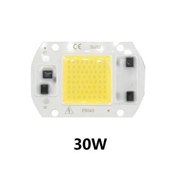 10vnt 5W 10W 20W 30W 50W LED lempa 220V COB SMD Šviesos Žibintas Variklio Smart IC Žetonų Už 