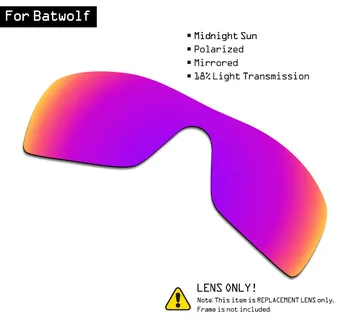 SmartVLT, Poliarizuota Akiniai Pakeitimas Objektyvai už Oakley Batwolf - Vidurnakčio Saulė