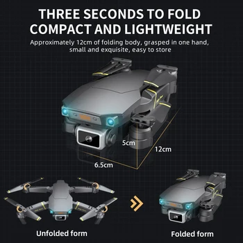 Quadcopter su kamera drone 4k profesional žaislai berniukams, mini drone su 4K HD kamera aerofotografija WIFI FPV VS E58 E520