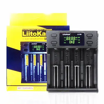 Liitokala Lii-S1, S2, S4 18650 LCD Ekranas Įkroviklis 26650 21700 4 Slots NiMH li-ion Baterija Smart Universal Baterija, Įkroviklis