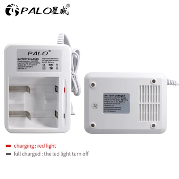 PALO 4pcs 8000mAh D rechargerable baterijas + NC35 greito įkrovimo pažangi baterijų įkroviklis AA, AAA 2A 3A C D NI-MH NI-CD