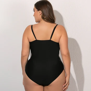 Seksualus Gilus V Black vientisi maudymosi kostiumėlį, maudymosi Kostiumėliai Moterims 2020 Didelio Dydžio 5XL Plaukimo Kostiumas Moterų Maudymosi kostiumas, Paplūdimio Panele