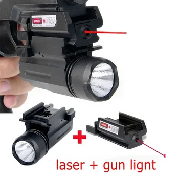 Red Dot Lazerio Akyse Taktinis LED Žibintuvėlis Combo Medžioklės Reikmenys, Pistoletas Ginklai, Glock 17,19,20,21,22,23,30,31,32
