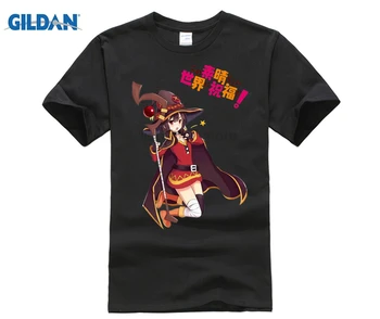 Naujas Kono Subarashii Sekai Ni Shukufuku Wo Megumin Cosplay t-shirt Anime Rašalo Tapybos Stiliaus Marškinėliai Mados vyriški