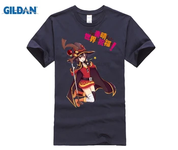 Naujas Kono Subarashii Sekai Ni Shukufuku Wo Megumin Cosplay t-shirt Anime Rašalo Tapybos Stiliaus Marškinėliai Mados vyriški