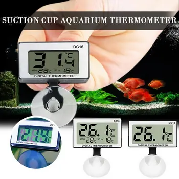 Skaitmeninis Termometras Akvariumo Žuvų Bakas Terariumai Temperatūros Indikatorius Monitorius su siurbtuko