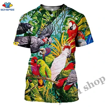 3D Drugelis T-Shirts Gėlių Birds T Shirt Mens Spausdinti Vabzdžių T Shirts Vasaros Harajuku Išaugo Moterų Drabužiai Gyvūnų Ant Marškinėlių