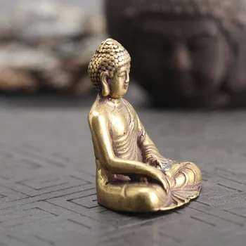 Kieto Vario Amitabha Budos Statula, Namų Dekoracijas, Bronzos Skulptūros Derliaus Kambarį Biuro Stalo Dekoro Miniatiūrinės Statulėlės