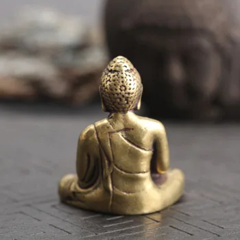 Kieto Vario Amitabha Budos Statula, Namų Dekoracijas, Bronzos Skulptūros Derliaus Kambarį Biuro Stalo Dekoro Miniatiūrinės Statulėlės