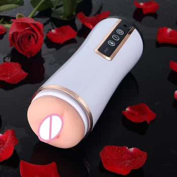 Automatinė 10 Vibracijos Ir Balso Vyrų Masturbator Suaugusiųjų Sekso Žaislais Vyrams Įkrovimo Makšties Nekilnojamojo Pūlingas Erotika Dirbtinė Vagina