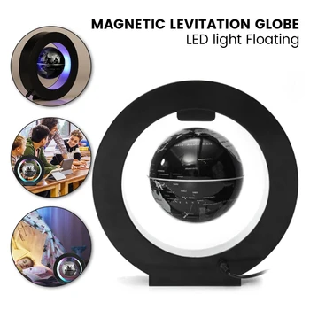 2020 m. Kintama Magnetic Levitation Pasaulio Šviesa Pasaulio Žemėlapyje Kamuolys Lempos Apšvietimo Office Home Apdailos Sausumos Pasaulyje naujovė lempos