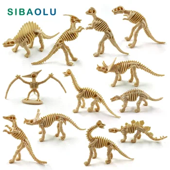 12pcs Dirbtinis Dinozaurų Skeletas statulėlės Gyvūnų modelio, namų dekoro miniatiūriniai Bonsai, pasakos sodo puošmena šiuolaikinės priedai