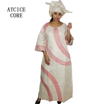 Afrikos suknelės moteris heidi bazin riche siuvinėjimo dizainą ilga suknelė A175