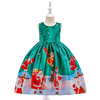 Kalėdų Vaikams Suknelė Mielas Kalėdų Senį Mergaitės Snaigės Cosplay Princesė Suknelės Fantazija Festivalio Šalis, Vaikams, Suknelės