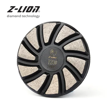 Z-ŠUOLIS 3 Colių 1PC Deimantiniai Poliravimo Padas 75mm, Betono, Granito, Marmuro Grindų Šlifavimo Disko Metalo Obligacijų Turbo Segmentai Šlifavimo Įrankis
