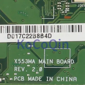 KoCoQin Nešiojamojo kompiuterio motininė plokštė, Skirta ASUS A553M X503M F503M X553MA X503M X553M F553M F553MA Mainboard REV:2.0 SR1YJ