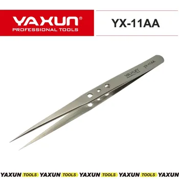 YAXUN YX-11AA Bauda Patarimas Tiesiai iš Nerūdijančio Plieno Tweezer,neslidus Anti-magnetinis Tikslumo Tweezer Profesinės Mobili taisymo įrankis
