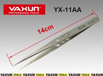 YAXUN YX-11AA Bauda Patarimas Tiesiai iš Nerūdijančio Plieno Tweezer,neslidus Anti-magnetinis Tikslumo Tweezer Profesinės Mobili taisymo įrankis