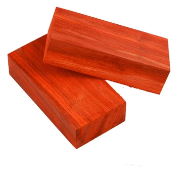 Rankų darbo medienos medžiagos Afrikos Padauk Afrikos raudonmedžio Peilio rankena medžiagos, plokštės, medienos -2 gabalas