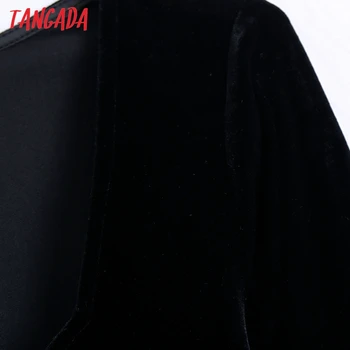 Tangada Moterų Derliaus Seksualus Aksomo Trumpas Laivapriekio Palaidinė Moteriška Streetwear ilgomis Rankovėmis Pasėlių Marškiniai, Elegantiškos Blusas Viršūnes BE144