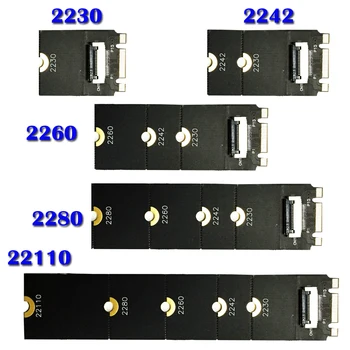 Stove ilgiklis NGFF M. 2 Mygtukas B SATA SSD Adapterio plokštę PCI-E Riser Lankstaus Kabelio ilgintuvas už 2230 2242 2260 2280 2210 SSD