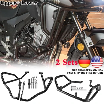 Motociklo Viršutinės & Mažesnės Crash Bar Variklio apsauga Apsaugos Bamperis Rėmo Raštas HONDA CB500X CB 500X CB500 X 2019 2020 Naujas