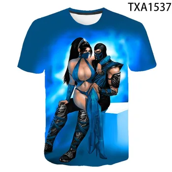 2020 metų Vasaros Mortal Kombat 3D T Marškinėliai Mados Berniukas, Mergaitė Vaikams Laisvalaikio trumpomis Rankovėmis Vyrams, Moterims, Vaikams Atspausdintas T-shirt Cool Tee Viršūnės