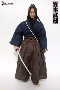 1:6 masto senovės Japonijos samurajų Ronin Miyamoto Musashi vyrų žmogaus galva skulptūra modelio drabužių, drabužių, žaislų rinkinys su kardas sandalai