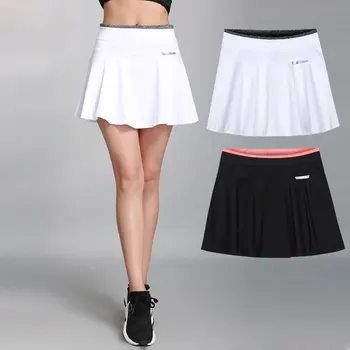 Moterys, Plisuotos Teniso Sijonas Cheerleader Su Saugos Kelnės Ruožas Aukšto Juosmens Sporto Atsitiktinis Skort Badmintono Built-in Shorts Tenso