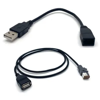 Automobilių Aux Audio Kabelio įvadas Žiniasklaidos Duomenimis, Vielos 4PIN Kištukas Adapteris į Standartinį USB sąsaja Linijos Pratęsimo Švino Suzuki, Subaru