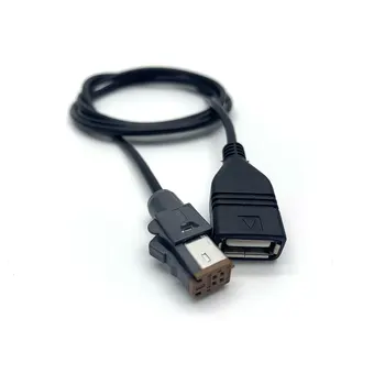 Automobilių Aux Audio Kabelio įvadas Žiniasklaidos Duomenimis, Vielos 4PIN Kištukas Adapteris į Standartinį USB sąsaja Linijos Pratęsimo Švino Suzuki, Subaru