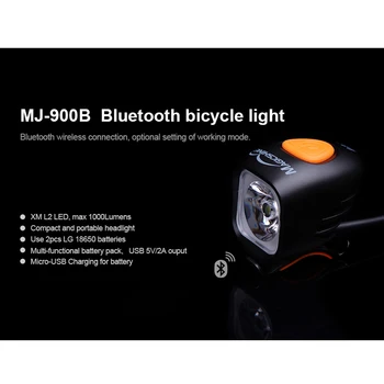Magicshine Dviračio Žibintas Priekinis Bluetooth Fotoblykstės Dviračių Žibintai LED Dviračių USB Įkrovimo 18650 Baterija dviračių Priedų