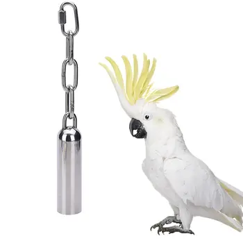 Nerūdijančio Plieno Bell Žaislai Paukščių Kabinti Kramtyti Žaislas, skirtas Parrot Macaw Afrikos Grays Mažas Kakadu Papūga Cockatiels Conure Budgie