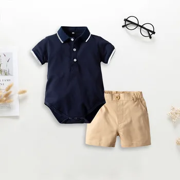 2020 metų vasaros berniukas kostiumą, marškinius romper kombinezonas kūdikiui baby boy medvilnės drabužius, šiek tiek džentelmenas suknelė berniukas kostiumas 0-2 metai
