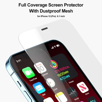 Feitenn Ekrano apsaugos iPhone12 Pro Stiklo 9H su Anti-Dulkių Akių Apsaugos Grūdintas Filmas 