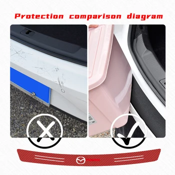 Automobilio stilius kamieno plokštelės apsaugai galiniai Anglies pluošto įklija, Mazda Axela 3 6 CX-5 CX-3 CX 5 MS atenza Apdailos reikmenys